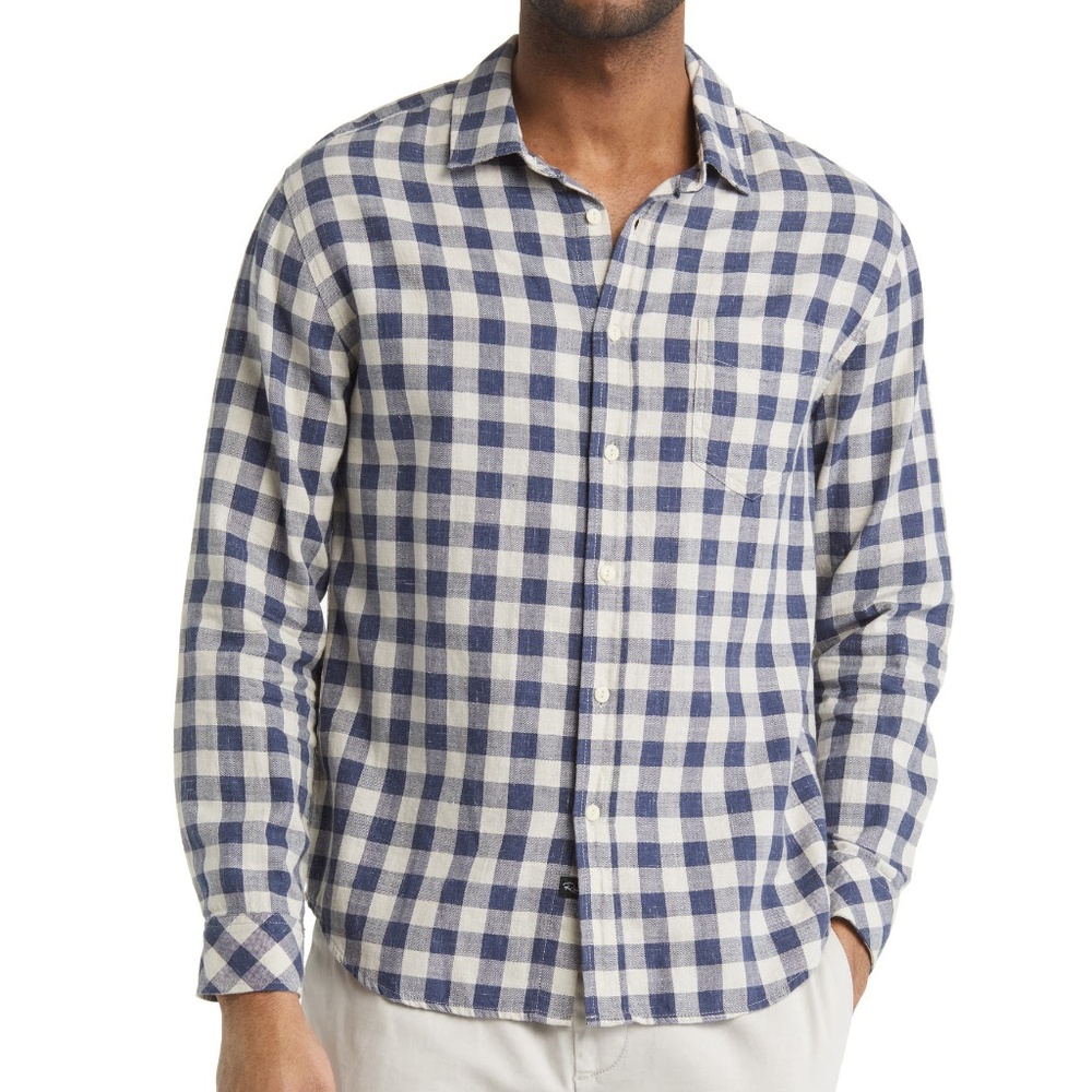 NWT Rails Wyatt Gingham Button-Up Shirt | Men’s X… - image 1